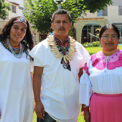 Carolina Isabel Sequeda Arias, an indigenous lawyer from the Kankuamo nation in Colombia, part of the team of lawyers of the Community of Akubadaura Jurists and the women's group of the Indigenous Kankuama Organization.  Mario Alberto Erazo Yaiguaje, indigenous leader and governor of Siona Buenavista Reservation from Ecuador.  Nancy Rocio Quilo Catucuamba, law student, works in the area of law of the Autonomous Decentralized Intercultural and Plurinational Government of the Municipality of Cayambe Ecuador      Carolina Isabel Sequeda Arias, abogada indígena del pueblo Kankuamo de Colombia, es parte del equipo de abogadas de la Comunidad de Juristas Akubadaura y del grupo de mujeres de la Organización Indígena Kankuama. Mario Alberto Erazo Yaiguaje, lider Indígena y gobernador resguardo indígena Siona Buenavista en Ecuador.  Nancy Rocio Quilo Catucuamba, estudiante de derecho, trabaja en el área jurídica del Gobierno Autónomo Descentralizado Intercultural y Plurinacional del Municipio de Cayambe Ecuador